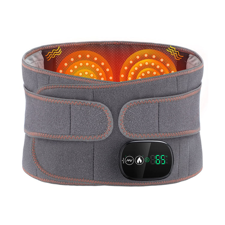 Rechargeable Heated Massage Belt with Adjustable Warmth & Vibration