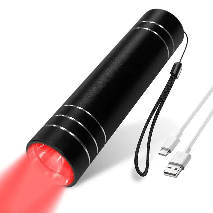 Portable Red Light Therapy Lamp 660nm and 850nm Infrared LED Therapy Torch with Timer