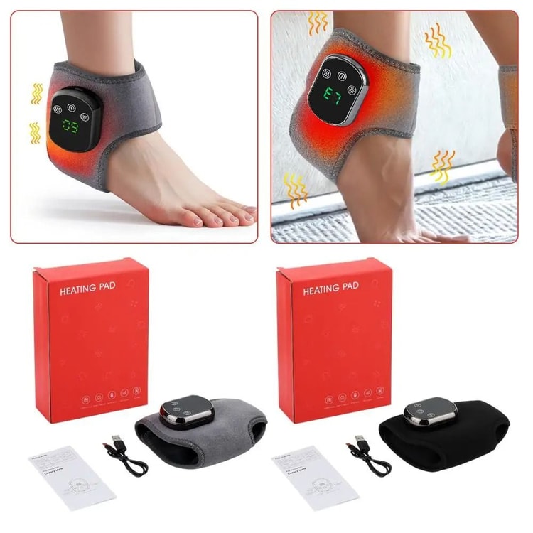 USB Heated Ankle Foot Massager for Warm Compression and Joint Care