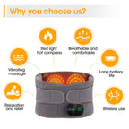 Rechargeable Heated Massage Belt with Adjustable Warmth & Vibration