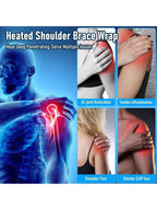 Heated Shoulder Wrap with Vibration Electric Shoulder Massager for Shoulder Pain Relief & Recovery