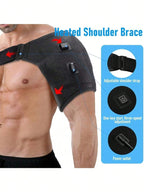 Heated Shoulder Wrap with Vibration Electric Shoulder Massager for Shoulder Pain Relief & Recovery