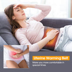 Rechargeable Heated Massage Belt with Adjustable Warmth & Vibration