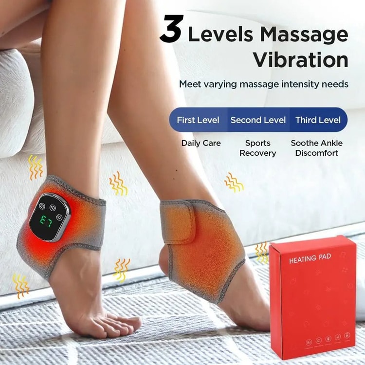 USB Heated Ankle Foot Massager for Warm Compression and Joint Care