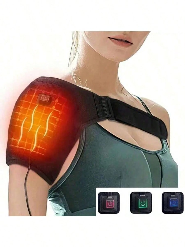Heated Shoulder Wrap with Vibration Electric Shoulder Massager for Shoulder Pain Relief & Recovery