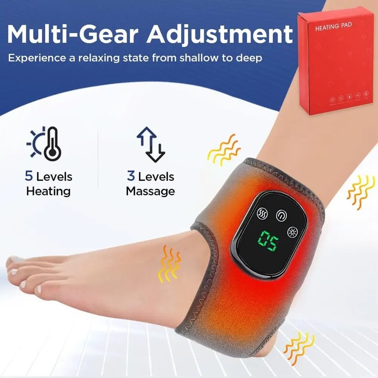 USB Heated Ankle Foot Massager for Warm Compression and Joint Care
